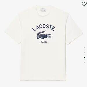 NWT Lacoste Unisex Signature Print Cotton T-Shirt